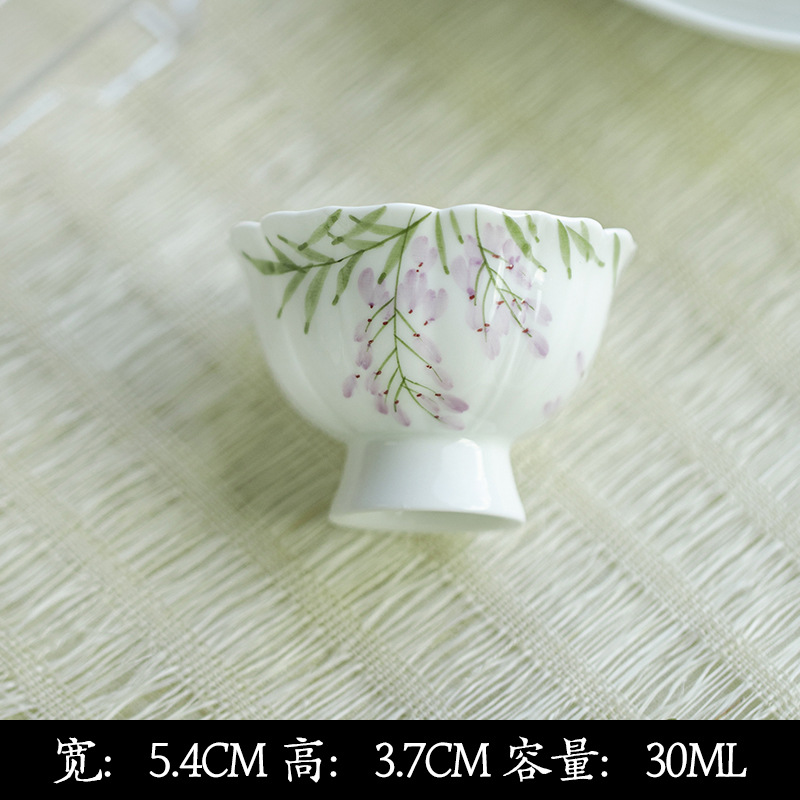 Wisteria tea set detail
